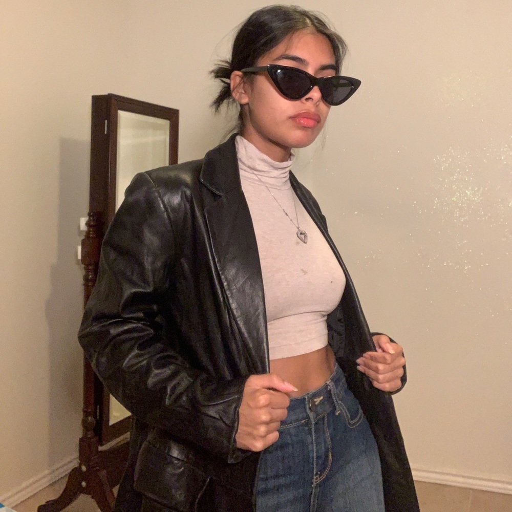 Leather Blazer Jacket
